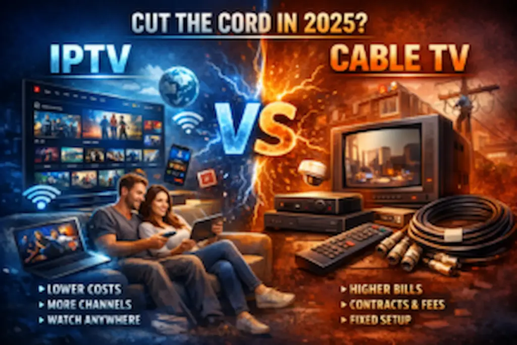 Krooz TV vs traditional cable TV comparison showing cost, channels, and streaming flexibility differences in 2026.