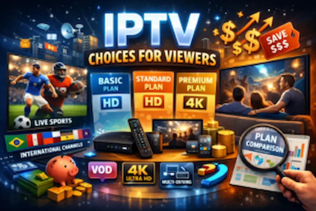 Krooz TV subscription plans for premium streaming with HD and 4K channels on multiple devices.